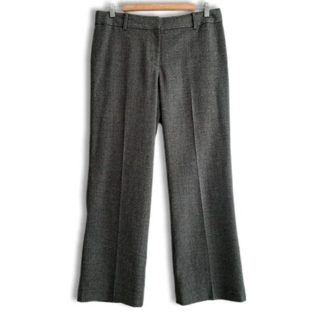 TALBOTS | Heritage Classic Wool Blend Straight Leg Dress Pants Solid Grey 10 P